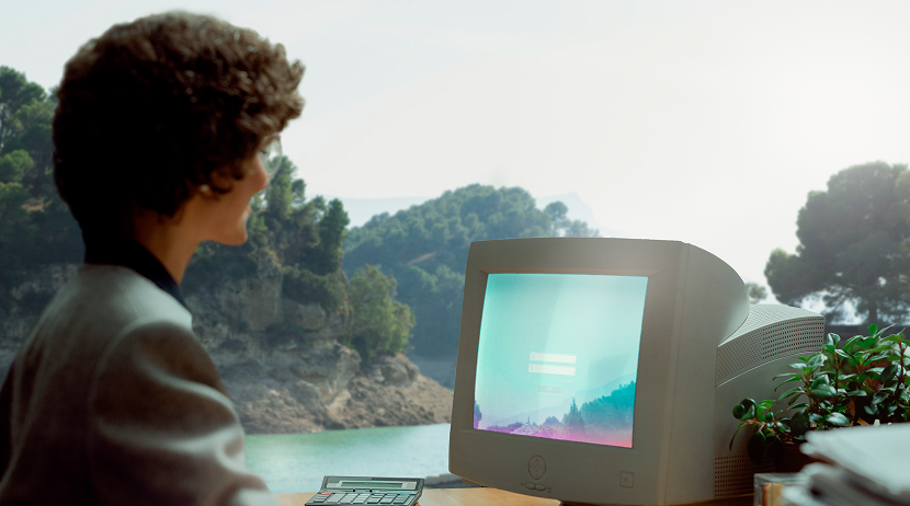 Abstract device surrounded by nature representing modern agency operations